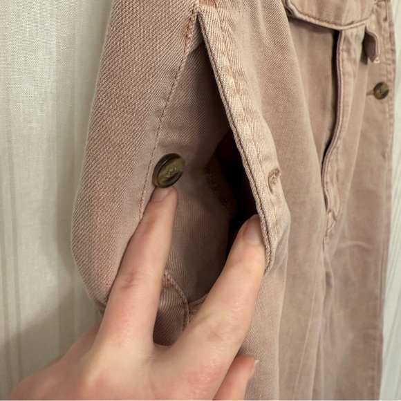 AEO🦅 Blush Pink Wide Leg Cotton Culottes Trousers - Picture 5 of 8